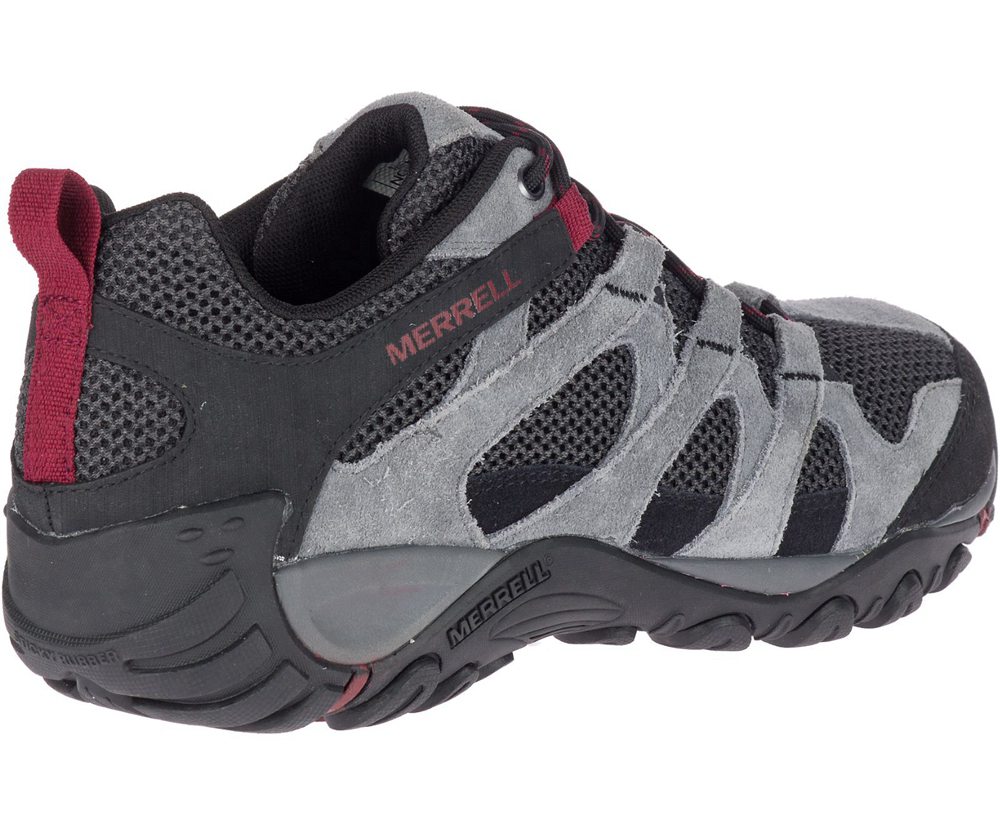 Buty Trekkingowe Merrell Męskie Czarne/Szare - Alverstone - 739064-BML